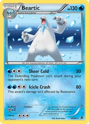 'Pokemon - 'Beartic (30) 030  - Holofoil Emerging Powers - Holo Rare