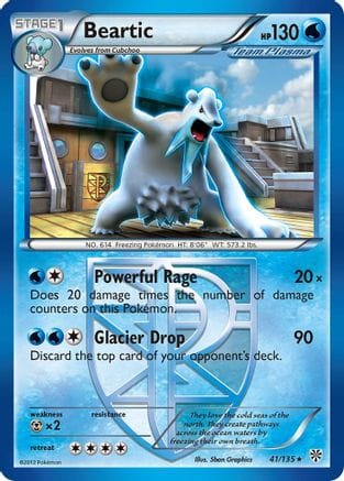 'Pokemon - 'Beartic (Team Plasma) 041  Plasma Storm - Rare