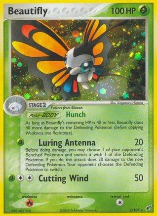 'Pokemon - 'Beautifly 002  Deoxys - Holo Rare