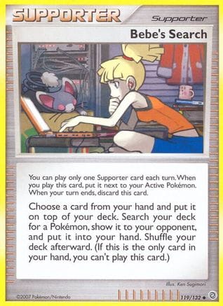 'Pokemon - 'Bebe's Search 119/132  - Reverse Holofoil Secret Wonders - Uncommon