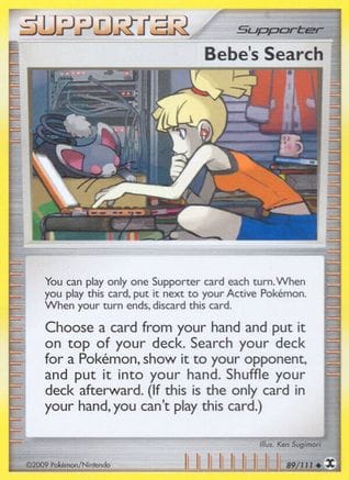 'Pokemon - 'Bebe's Search 089/111  Rising Rivals - Uncommon