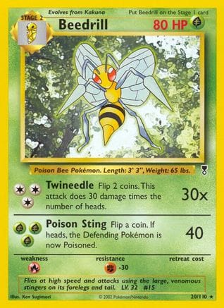 'Pokemon - 'Beedrill 020  Legendary Collection - Rare