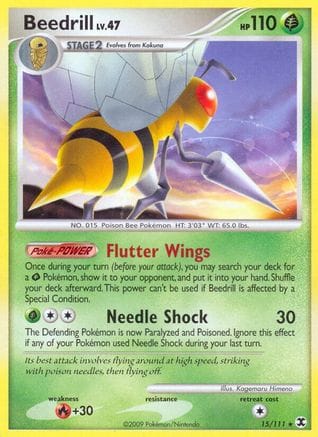 'Pokemon - 'Beedrill 015  Rising Rivals - Rare
