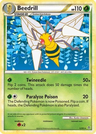 'Pokemon - 'Beedrill 012  Unleashed - Rare