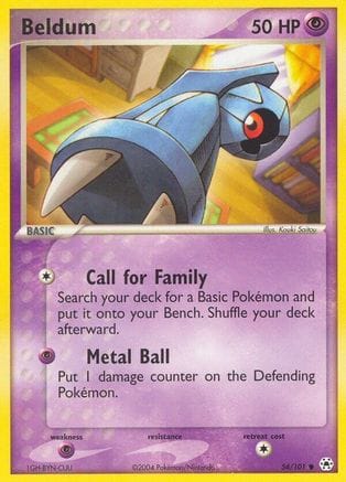 'Pokemon - 'Beldum 054/101  - Reverse Holofoil Hidden Legends - Common