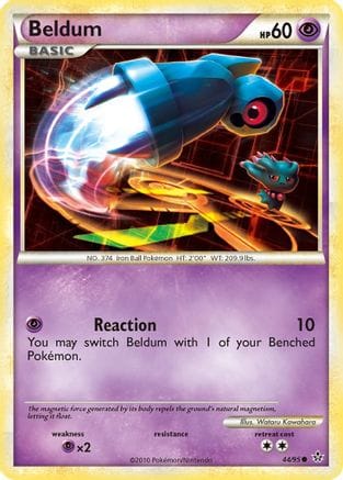 'Pokemon - 'Beldum 044  - Reverse Holofoil Unleashed - Common