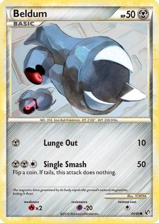 'Pokemon - 'Beldum 043  - Reverse Holofoil Undaunted - Common