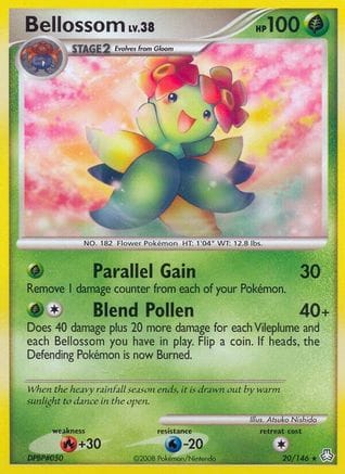'Pokemon - 'Bellossom 020  - Reverse Holofoil Legends Awakened - Rare