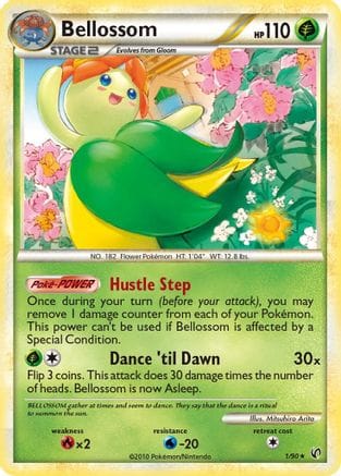 'Pokemon - 'Bellossom 001  - Reverse Holofoil Undaunted - Holo Rare