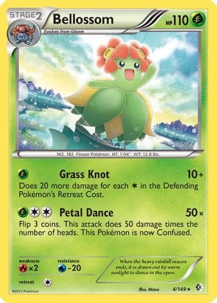 'Pokemon - 'Bellossom 004  Boundaries Crossed - Rare