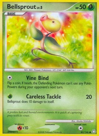 'Pokemon - 'Bellsprout 085/146  - Reverse Holofoil Legends Awakened - Common