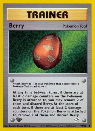 'Pokemon - 'Berry 099/111  - 1st Edition Neo Genesis - Common