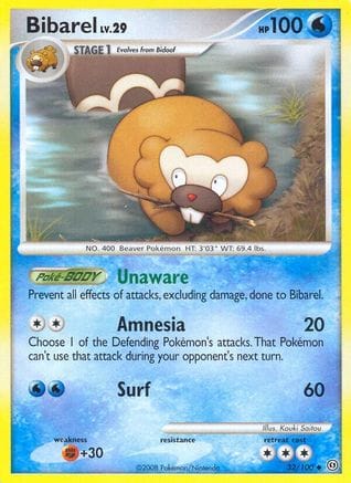 'Pokemon - 'Bibarel 032  - Reverse Holofoil Stormfront - Uncommon