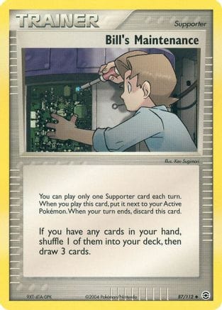 'Pokemon - 'Bill's Maintenance 087  - Reverse Holofoil FireRed & LeafGreen - Uncommon