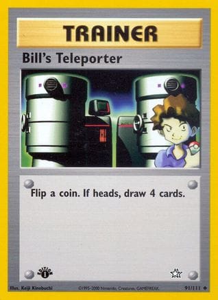 'Pokemon - 'Bill's Teleporter 091/111  - Unlimited Neo Genesis - Uncommon