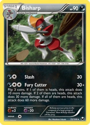 'Pokemon - 'Bisharp (72) 072  - Reverse Holofoil Dark Explorers - Rare