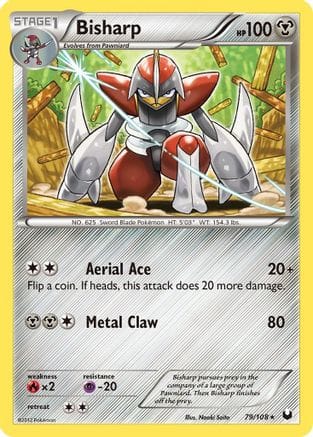 'Pokemon - 'Bisharp (79) 079  - Reverse Holofoil Dark Explorers - Rare
