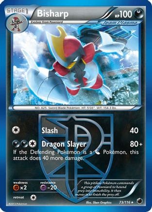 'Pokemon - 'Bisharp (Team Plasma) (73) 073  - Reverse Holofoil Plasma Freeze - Rare