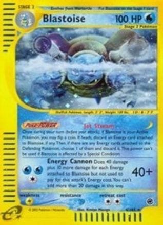 'Pokemon - 'Blastoise (4) 004  - Holofoil Expedition - Holo Rare