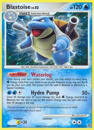 'Pokemon - 'Blastoise 002/132  - Reverse Holofoil Secret Wonders - Holo Rare