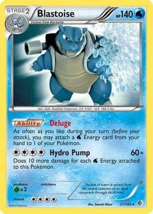 'Pokemon - 'Blastoise 031  Boundaries Crossed - Holo Rare