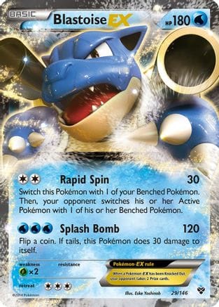 'Pokemon - 'Blastoise EX 029/146  - Holofoil XY Base Set - Ultra Rare