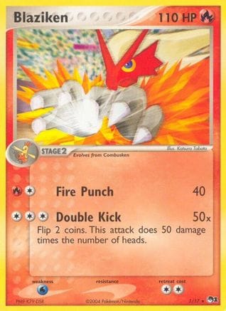 'Pokemon - 'Blaziken 001/017  - Holofoil POP Series 1 - Rare
