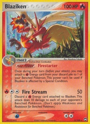 'Pokemon - 'Blaziken 005  - Reverse Holofoil Power Keepers - Holo Rare