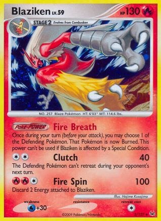 'Pokemon - 'Blaziken 003  - Reverse Holofoil Platinum - Holo Rare