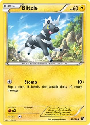 'Pokemon - 'Blitzle (41) 041  Black and White - Common