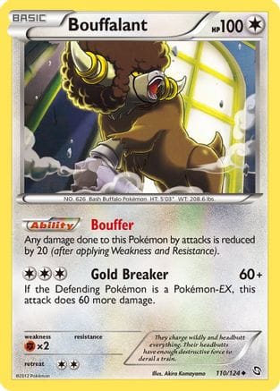 'Pokemon - 'Bouffalant 110  - Reverse Holofoil Dragons Exalted - Uncommon