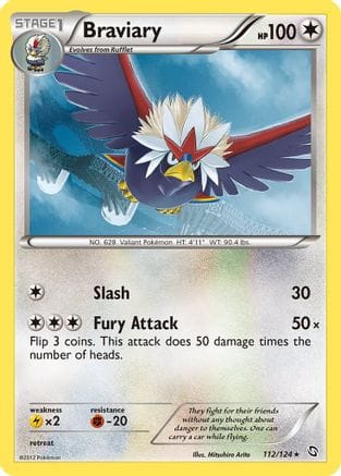 'Pokemon - 'Braviary 112  - Reverse Holofoil Dragons Exalted - Rare