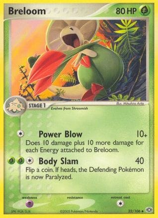 'Pokemon - 'Breloom 022  - Reverse Holofoil Emerald - Uncommon