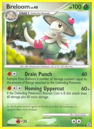 'Pokemon - 'Breloom 045  Secret Wonders - Uncommon