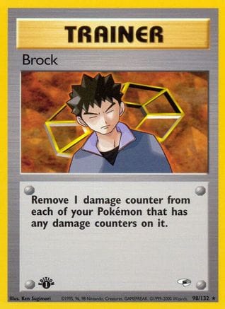'Pokemon - 'Brock (98) 098/132  - 1st Edition Gym Heroes - Rare