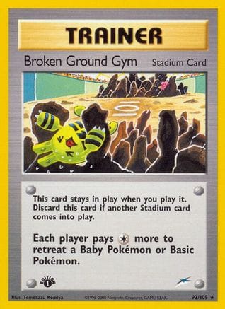 'Pokemon - 'Broken Ground Gym 092  - Unlimited Neo Destiny - Rare