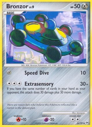 'Pokemon - 'Bronzor (34) 034  - Reverse Holofoil Arceus - Uncommon