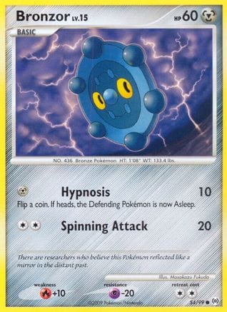 'Pokemon - 'Bronzor (54) 054  - Reverse Holofoil Arceus - Common
