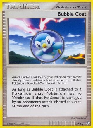 'Pokemon - 'Bubble Coat 129  - Reverse Holofoil Legends Awakened - Uncommon