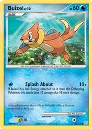 'Pokemon - 'Buizel 072  - Reverse Holofoil Diamond and Pearl - Common