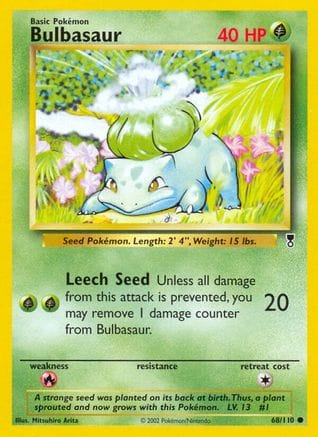 'Pokemon - 'Bulbasaur 068/110  - Reverse Holofoil Legendary Collection - Common