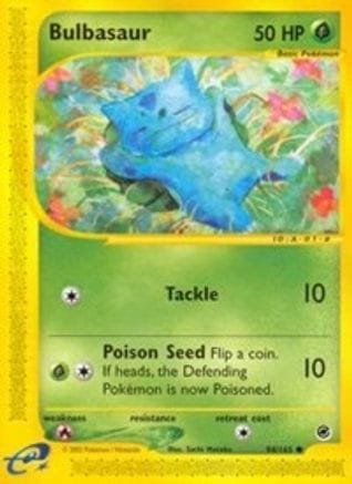 'Pokemon - 'Bulbasaur (94) 094/165  - Reverse Holofoil Expedition - Common