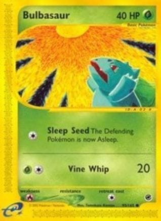 'Pokemon - 'Bulbasaur (95) 095/165  - Reverse Holofoil Expedition - Common