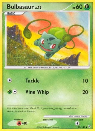 'Pokemon - 'Bulbasaur 093  - Reverse Holofoil Supreme Victors - Common