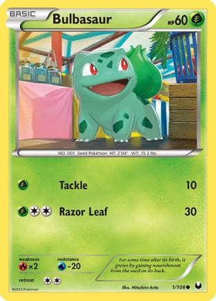 'Pokemon - 'Bulbasaur 001/108  Dark Explorers - Common