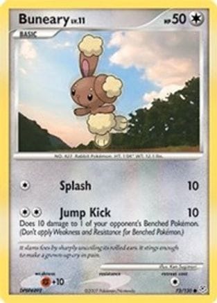 'Pokemon - 'Buneary 073/130  Diamond and Pearl - Common