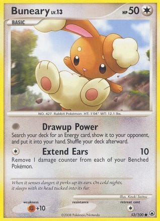'Pokemon - 'Buneary 053  - Reverse Holofoil Majestic Dawn - Common