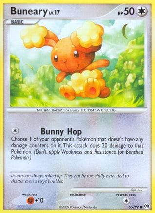 'Pokemon - 'Buneary 055  - Reverse Holofoil Arceus - Common