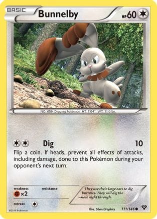 'Pokemon - 'Bunnelby 111  XY Base Set - Common