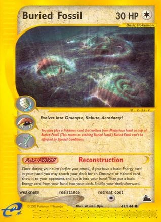 'Pokemon - 'Buried Fossil 047  Skyridge - Common